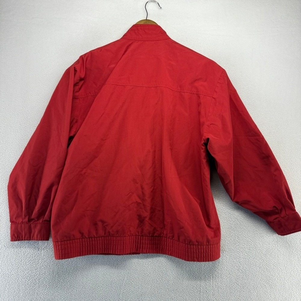 Vintage London Fog Jacket Men's 38 Small Red Full Ziip Bi Swing Bomber Crop Boxy - Picture 8 of 8